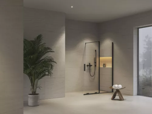 Walk-in, Ravak Roll ROWI zuhanyfal 120 cm, fekete X9WVG0300Z1