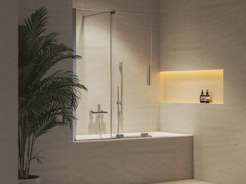 Kádparaván, Ravak Roll ROVS2 kádparaván 100x150 cm, króm X786A0C00Z1