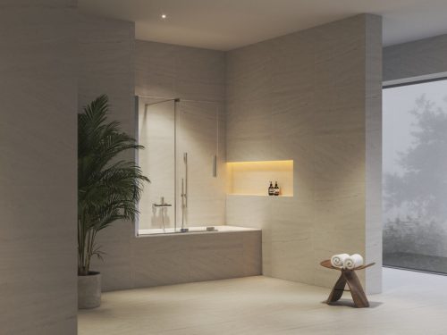 Kádparaván, Ravak Roll ROVS2 kádparaván 100x150 cm, króm X786A0C00Z1