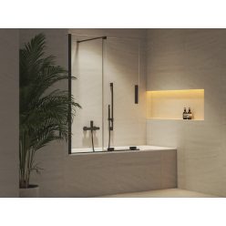   Kádparaván, Ravak Roll ROVS2 kádparaván 100x150 cm, fekete X786A0300Z1