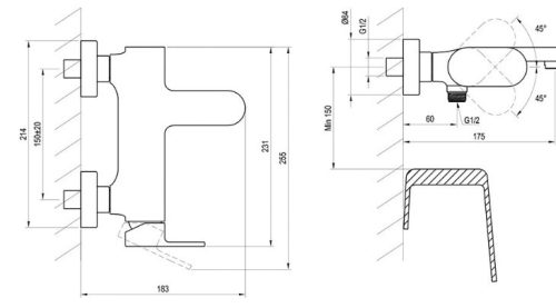 Kádtöltő csaptelep, Ravak Eleganta kádtöltő szettel, EL 022.10WV+S, matt fehér X07S134