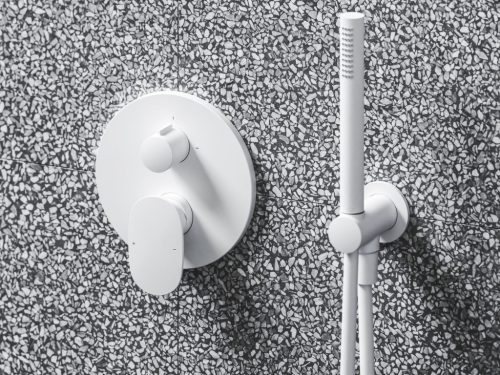 Kézizuhany, Ravak Spring kézizuhany tartó 707.10WHM, matt fehér X070564