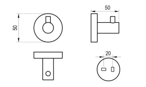 Fogas, Ravak Kona akasztó KN 110.10WHM akasztó, matt fehér X07P1312