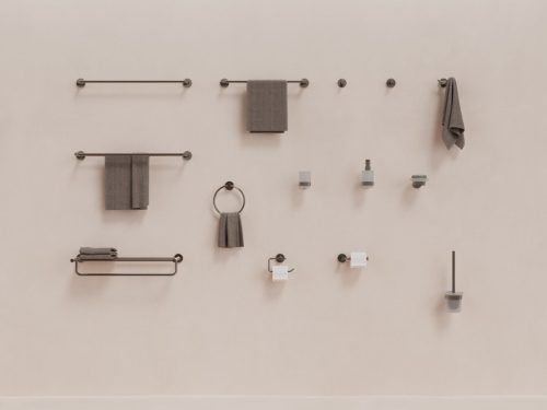 Fogas, Ravak Kona dupla akasztó KN 100.20GB szálcsiszolt grafit X07P1326