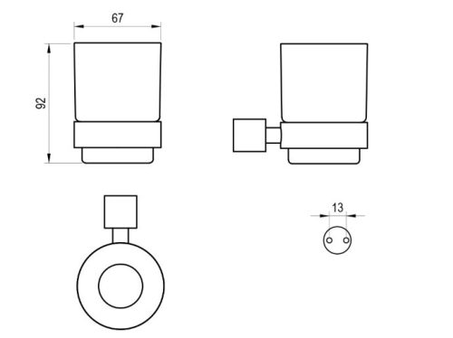 Pohártartó, Ravak Fold pohártartó FD 210.30SSB szálcsiszolt rozsdamentes acél X07P1343