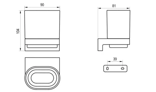 Pohártartó, Ravak Chrome II pohártartó CR II 210.00CR króm X07P1364