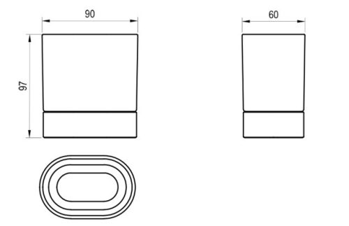Pohártartó, Ravak Chrome II pohártartó CR II 211.00CR króm X07P1366