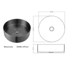 Mosdó, Wellis Marigold pultra építhető mosdó, gun grey 40x12,5 cm WB00557