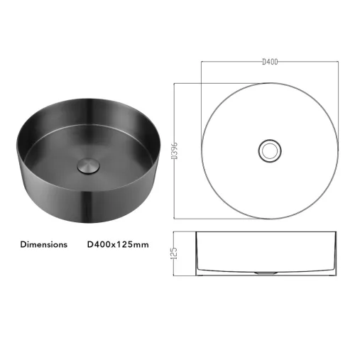 Mosdó, Wellis Marigold pultra építhető mosdó, gun grey 40x12,5 cm WB00557