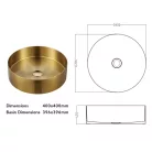 Mosdó, Wellis Marigold pultra építhető mosdó, gold 40x12,5 cm WB00558