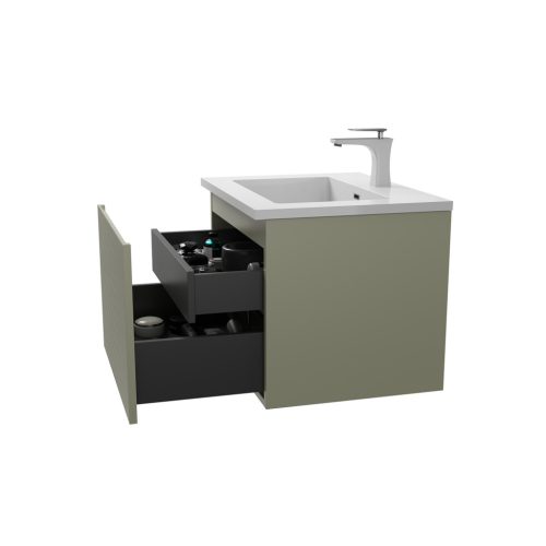 Alsó szekrény, Wellis Varna 60 mosdószekrény, halvány bambuszzöld WB00560