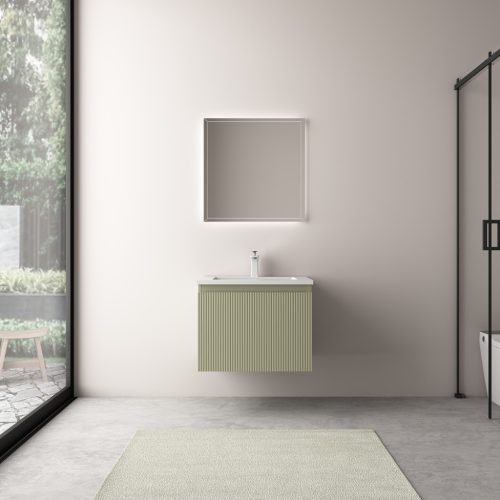 Alsó szekrény, Wellis Varna 60 mosdószekrény, halvány bambuszzöld WB00560