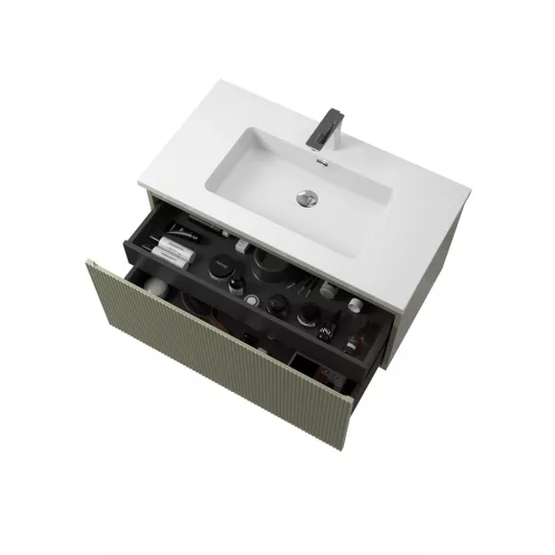 Alsó szekrény, Wellis Varna 90 mosdószekrény, halvány bambuszzöld WB00561