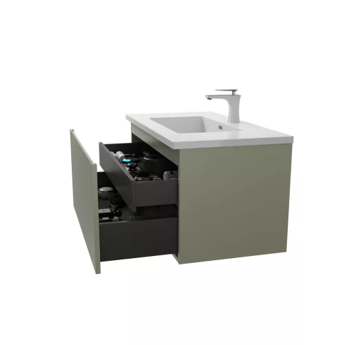 Alsó szekrény, Wellis Varna 90 mosdószekrény, halvány bambuszzöld WB00561