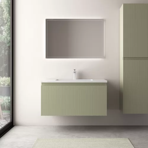 Alsó szekrény, Wellis Varna 90 mosdószekrény, halvány bambuszzöld WB00561