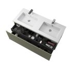 Alsó szekrény, Wellis Varna 120 mosdószekrény, halvány bambuszzöld WB00562