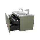 Alsó szekrény, Wellis Varna 120 mosdószekrény, halvány bambuszzöld WB00562