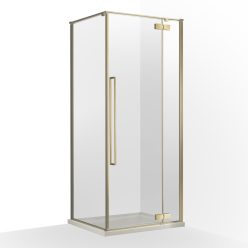   Zuhanykabin, Wellis Mika zuhanykabin, szálcsiszolt arany 90x90 WC00568