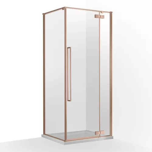 Zuhanykabin, Wellis Mika zuhanykabin, szálcsiszolt rozéarany 90x90 WC00569