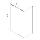 Zuhanykabin, Wellis Clara zuhanykabin, szálcsiszolt grafitszürke120x90 WC00573