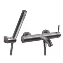   Kádtöltő csaptelep, Ferro Ciriculus kádtöltő csaptelep zuhanyszettel, gun metal BCK11GM