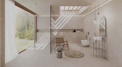 Tükör, Deante Silia tükör függő keretben, fehér 50x100 cm ADI_A851