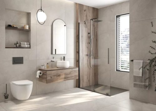 Tükör, Deante Silia tükör függő keretben, titanium 50x100 cm ADI_D851