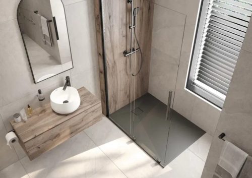 Tükör, Deante Silia tükör függő keretben, titanium 50x100 cm ADI_D851