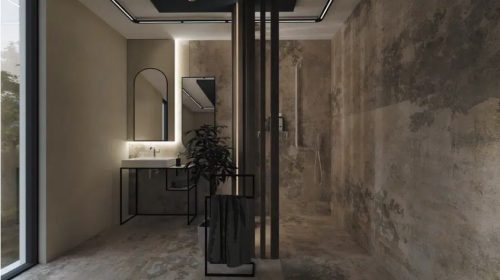 Tükör, Deante Silia tükör függő keretben, fekete 50x100 cm ADI_N851