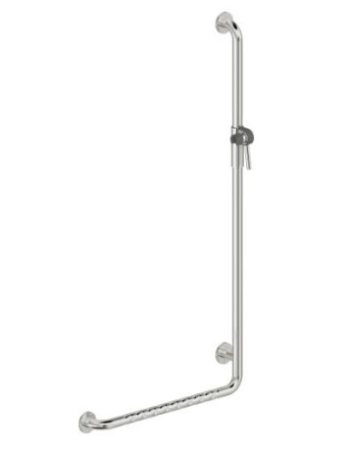 Kapaszkodó, Deante Lehnen szögletes fali kapaszkodó, jobbos, polírozott acél NIL_0P2D