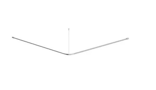 Zuhanyfüggöny tartó rúd, Deante Lehnen zuhanyfüggöny tartó rúd, 150 cm, polírozott acél NIL_0DZ3