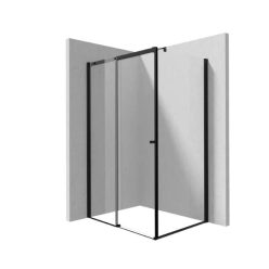   Zuhanykabin, Deante Kerria Plus zuhanykabin, 100x90 cm, fekete KKNNP10S09