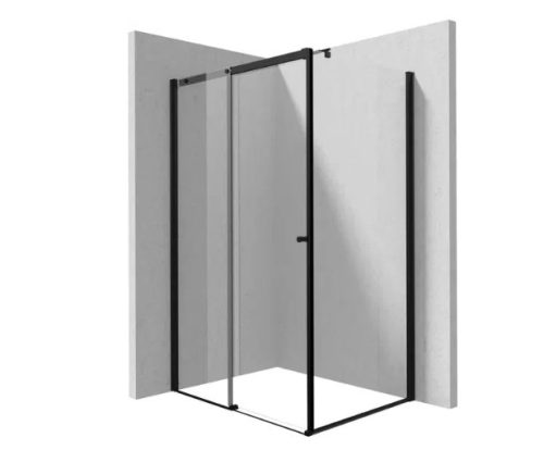 Zuhanykabin, Deante Kerria Plus zuhanykabin, 120x80 cm, fekete KKNNP12S08