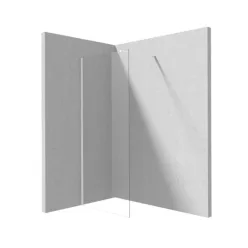 Walk-in, Deante Prizma zuhanyfal 110 cm, fehér KTJ_A31P