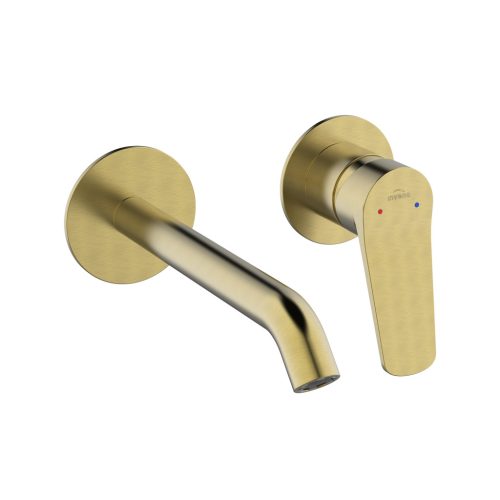 Falba süllyesztett csaptelep, Invena Alonia mosdó csaptelep, szálcsiszolt arany BP-70-U09-V