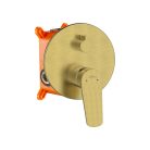 Falba süllyesztett csaptelep, Invena Alonia zuhanyszett, szálcsiszolt arany BS-70-009-V