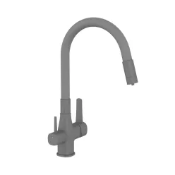   Mosogató csaptelep, Invena Glamour mosogató csaptelep vízszűrővel, szürke BZ-02-F05-V