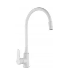   Mosogató csaptelep, Invena Ksanti Slim 2F mosogató csaptelep, fehér BZ-37-002-L