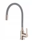 Mosogató csaptelep, Invena Ksanti Slim 2F mosogató csaptelep, szürke/inox BZ-37-I05-L