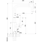 Mosogató csaptelep, Invena Farsala mosogató csaptelep, króm BZ-40-L01-S