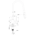 Mosogató csaptelep, Invena Dalis Slim 2F mosogató csaptelep, bézs BZ-64-003-L