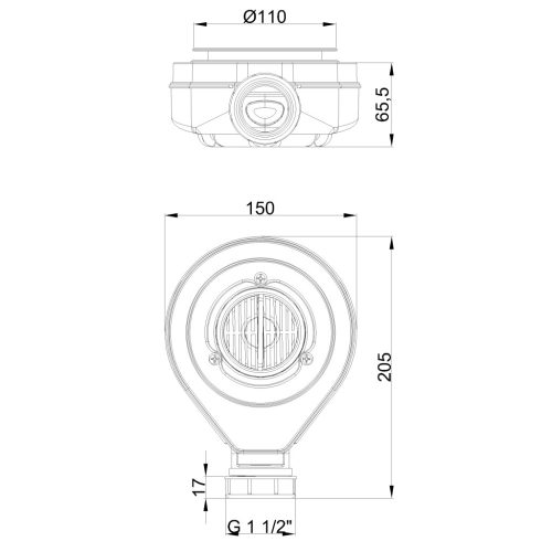 Zuhanytálca szifon, Invena Alvero zuhanytálca szifon EASYCLEAN SU-AK-701-H