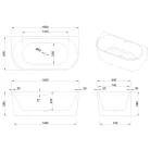 Kád, Invena Astri kád 160x80 AN-03-16U-F