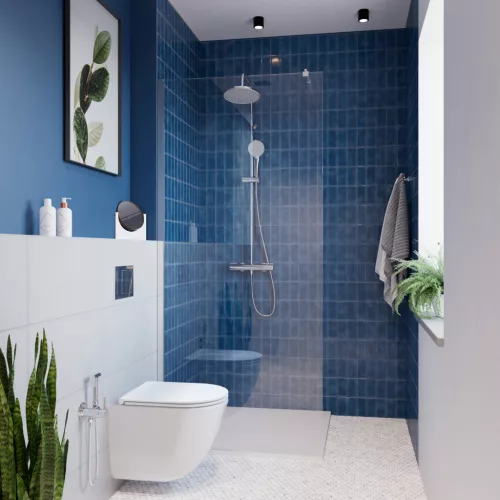 Zuhanyszett, Invena Volos zuhanyszett termosztátos csapteleppel, króm AU-37-T01-V
