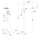 Zuhanyszett, Invena Volos zuhanyszett termosztátos csapteleppel, króm AU-37-T01-V