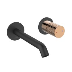   Falba süllyesztett csaptelep, Invena Moonlight mosdó csaptelep, fekete/rózsaarany BP-77-U14-V