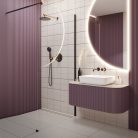 Falba süllyesztett csaptelep, Invena Moonlight mosdó csaptelep, fekete/rózsaarany BP-77-U14-V