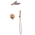 Falba süllyesztett csaptelep, Invena Glamour zuhanyrendszer, réz BS-02-014-V