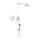 Falba süllyesztett csaptelep, Invena Glamour zuhanyrendszer, réz BS-02-014-V