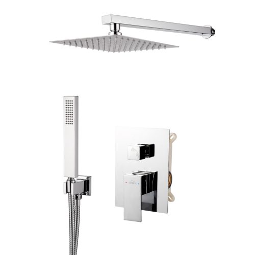 Falba süllyesztett csaptelep, Invena Paros zuhanyrendszer, króm BS-09-001-L